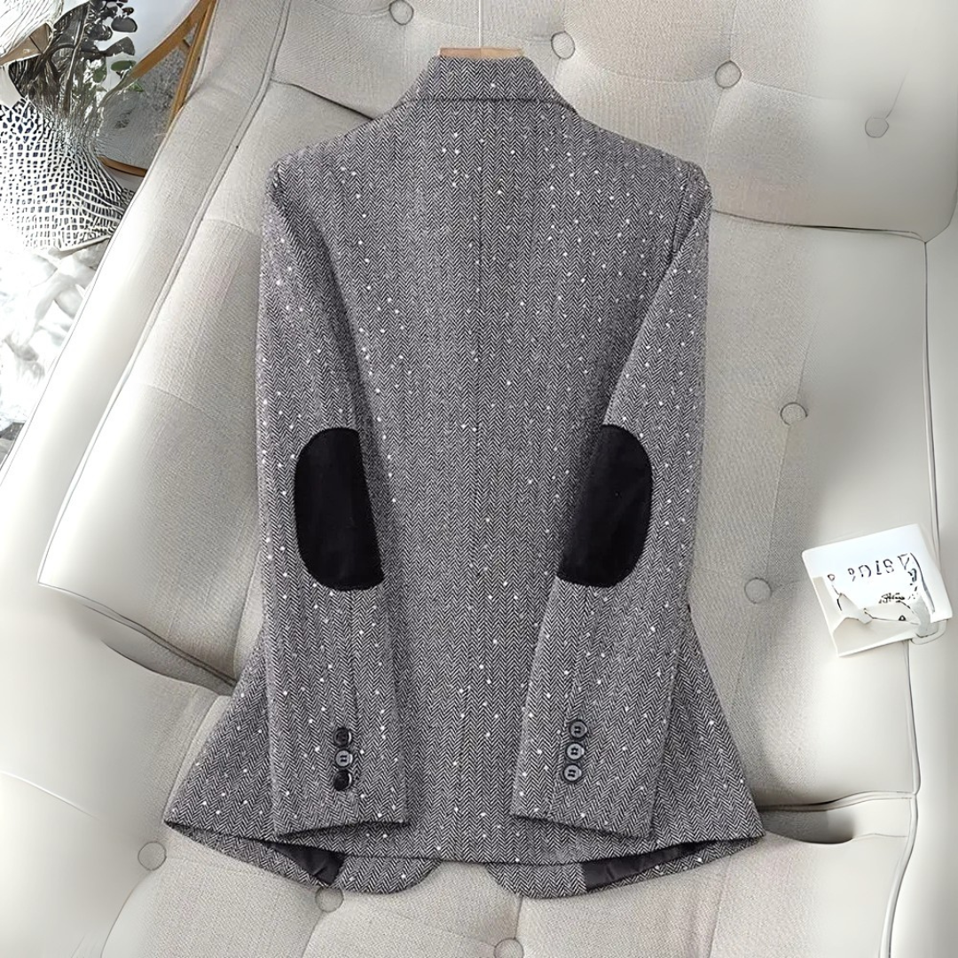 Tweed Elbow-Patch Blazer