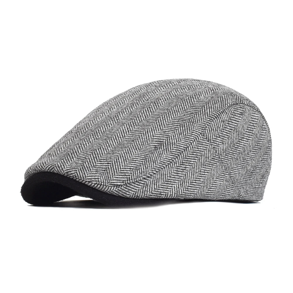Herringbone Tweed Flat Cap
