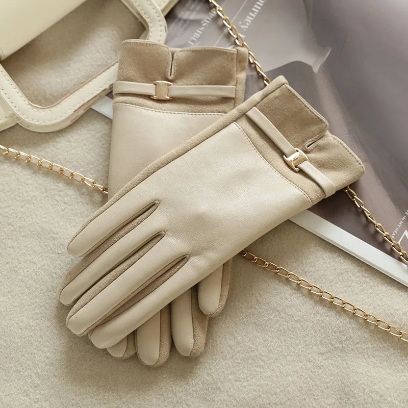 Vintage Suede Winter Gloves