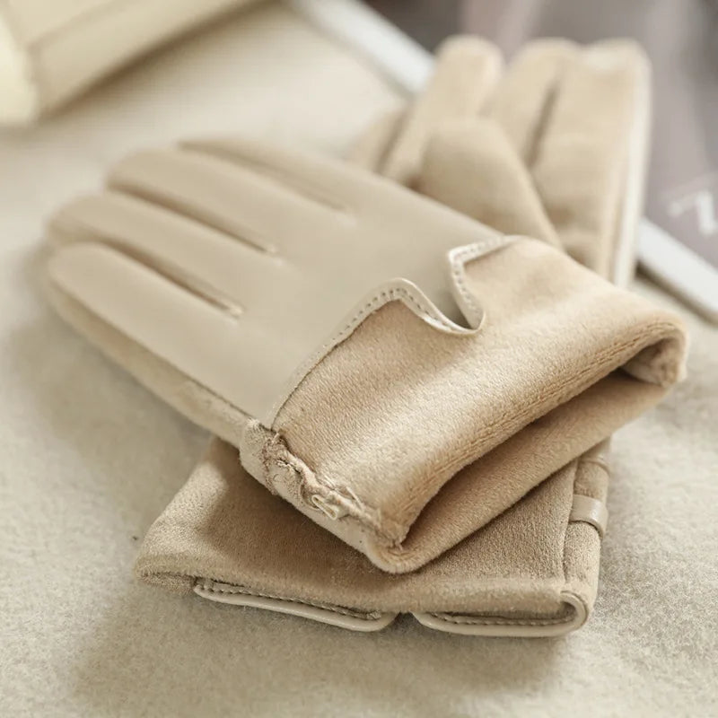 Vintage Suede Winter Gloves