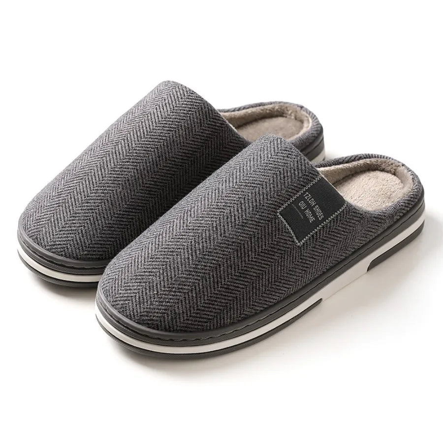 Cozy Herringbone House Slippers