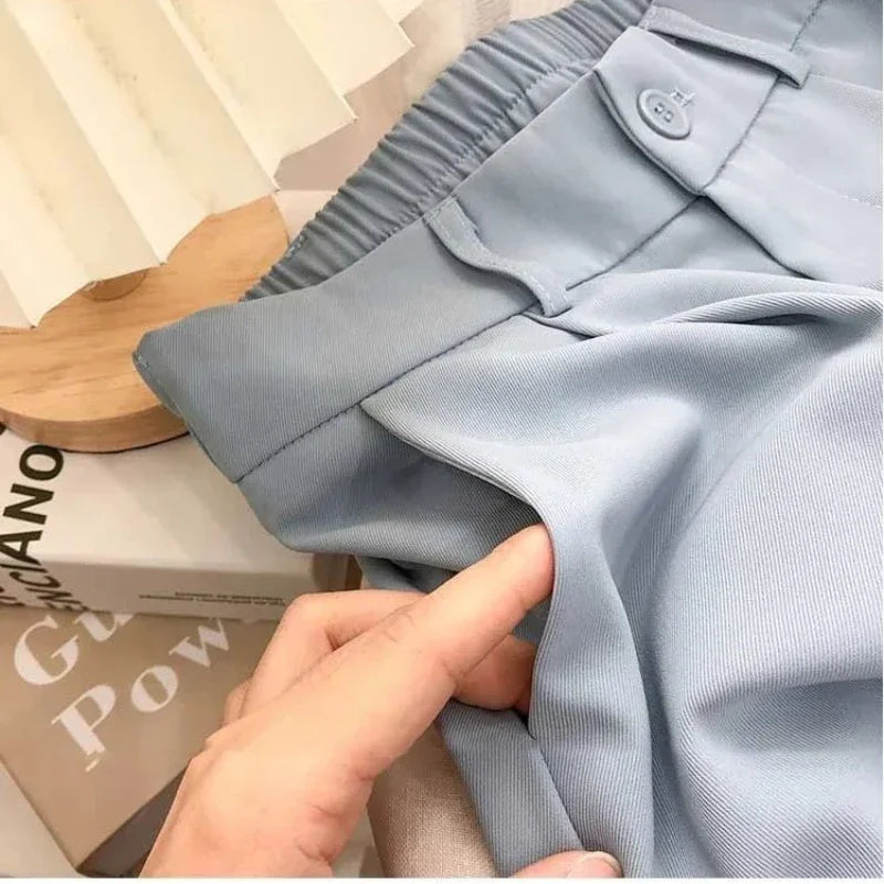 High-Waist Pleated Trousers
