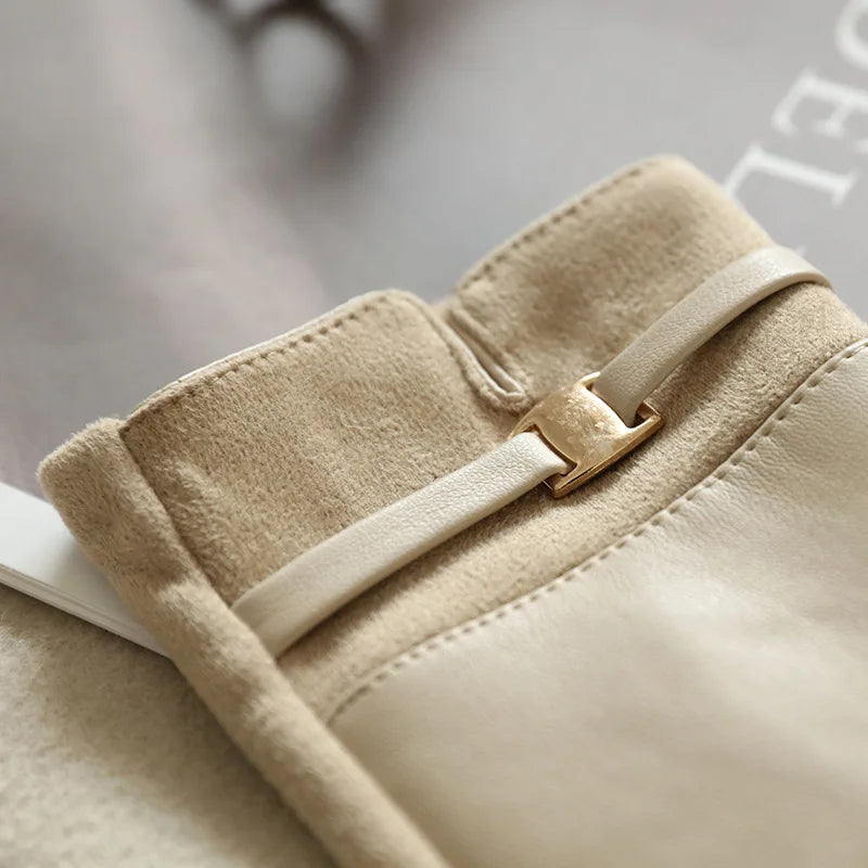 Vintage Suede Winter Gloves