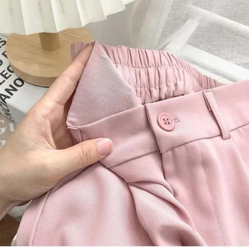 High-Waist Pleated Trousers