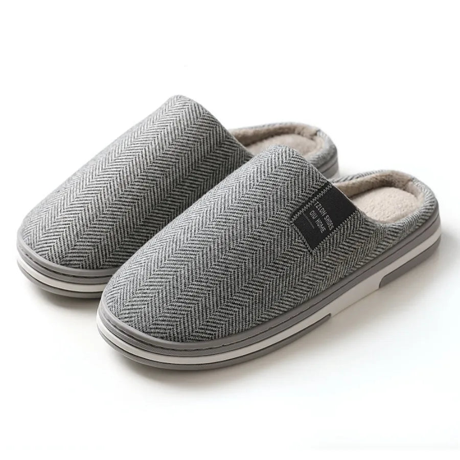 Cozy Herringbone House Slippers