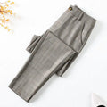Tailored Plaid Tapered Trousers