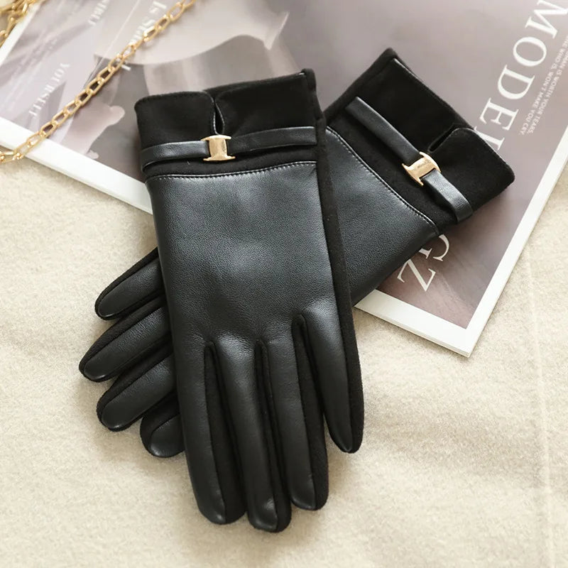 Vintage Suede Winter Gloves