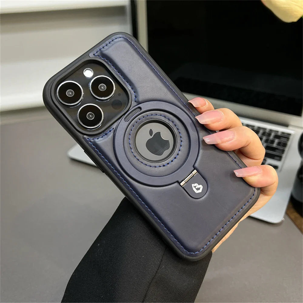 Magnetic Leather Phone Case