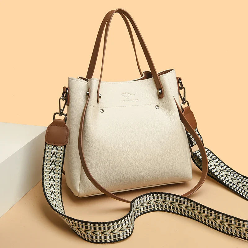 Modern Two-Tone Shoulder Bag