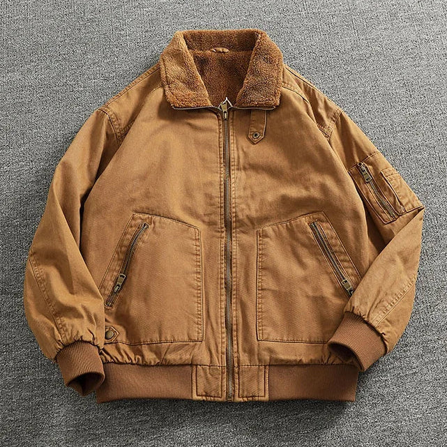 Luxury Shearling-Lined Winter Bomber