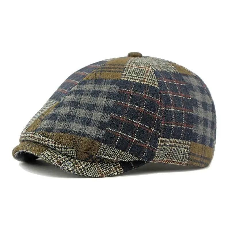 Vintage Patchwork Tweed Cap