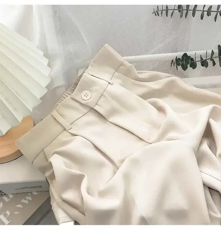 High-Waist Pleated Trousers