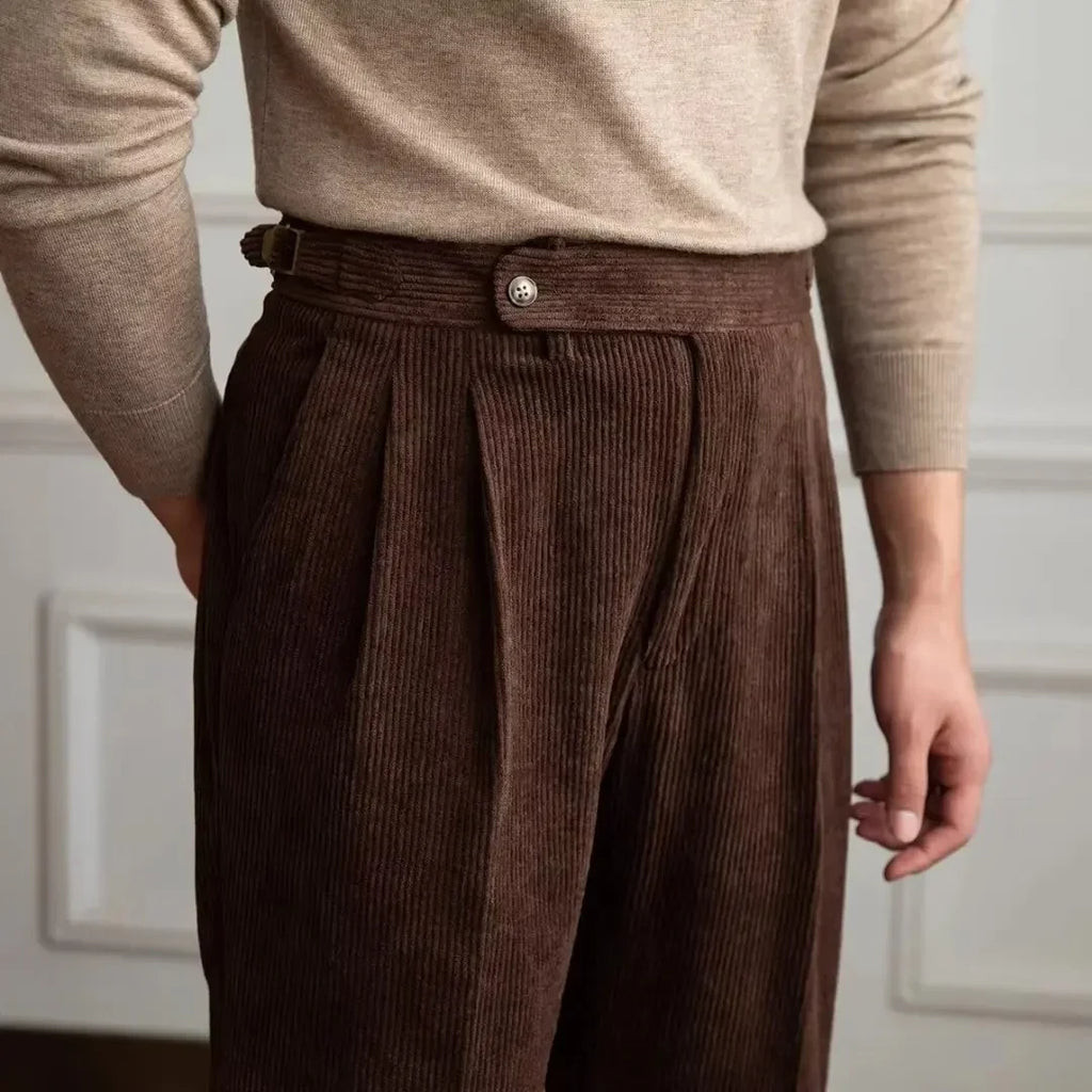 Naples High-Waist Pleated Trousers