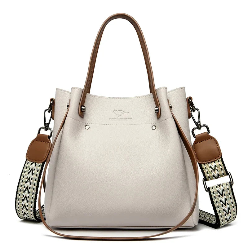 Modern Two-Tone Shoulder Bag