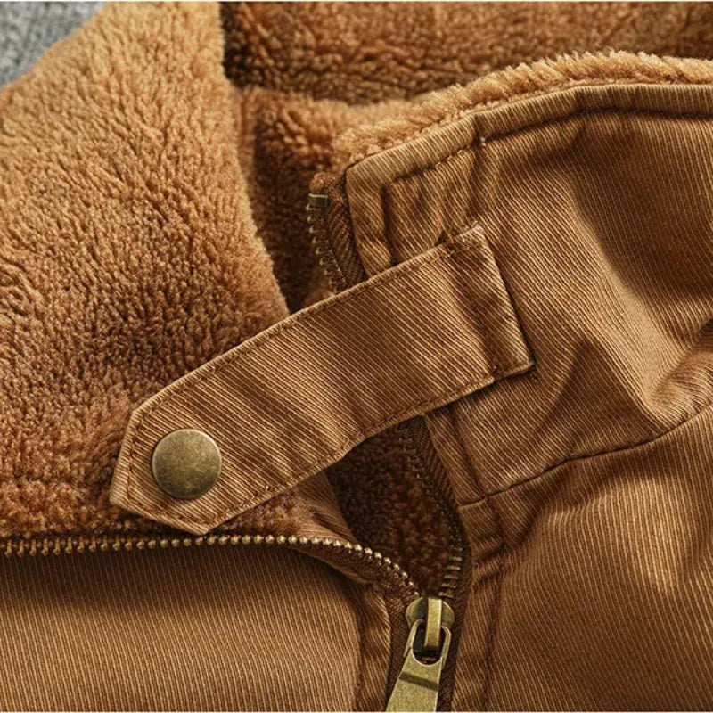 Luxury Shearling-Lined Winter Bomber