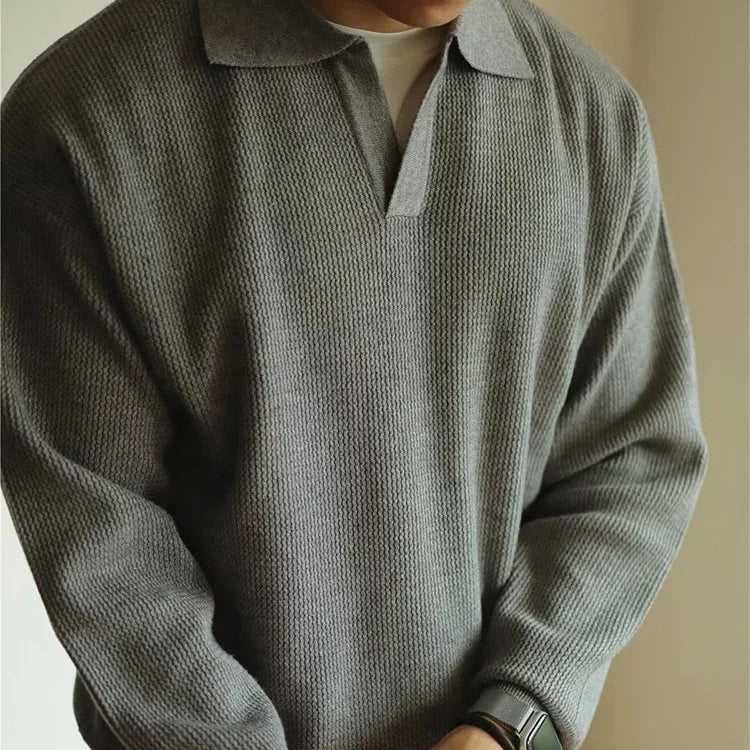 Cozy Knit Polo Sweater