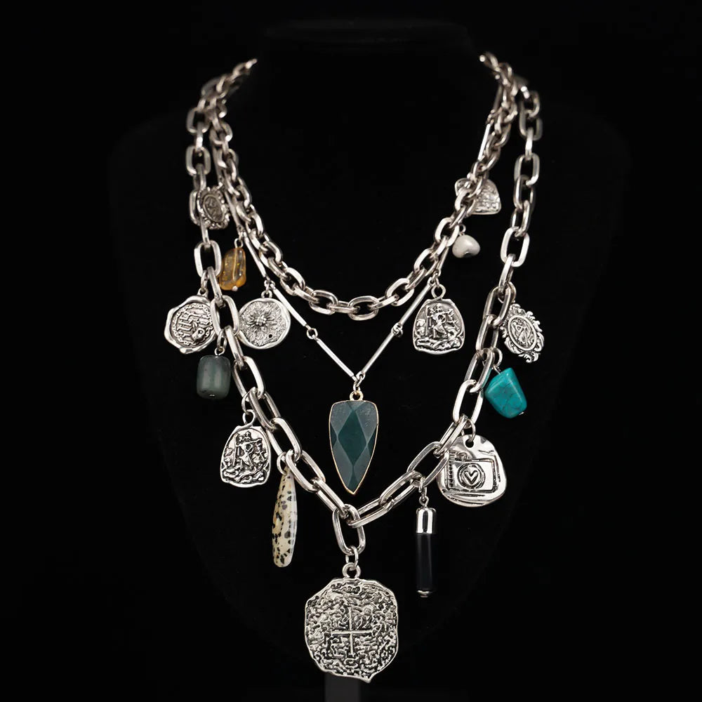 Multi-Layered Charm Necklace