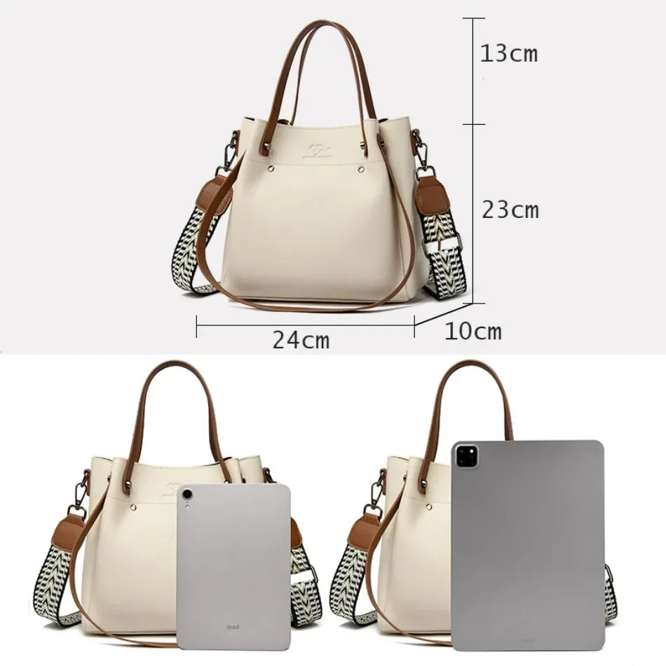 Modern Two-Tone Shoulder Bag