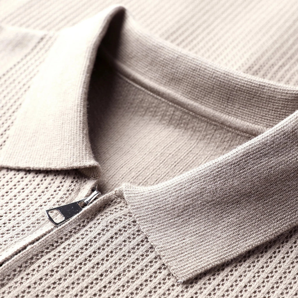 Men's Knit Cardigan Polo