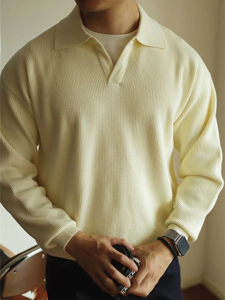Cozy Knit Polo Sweater