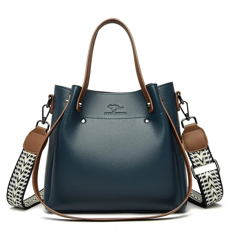 Modern Two-Tone Shoulder Bag
