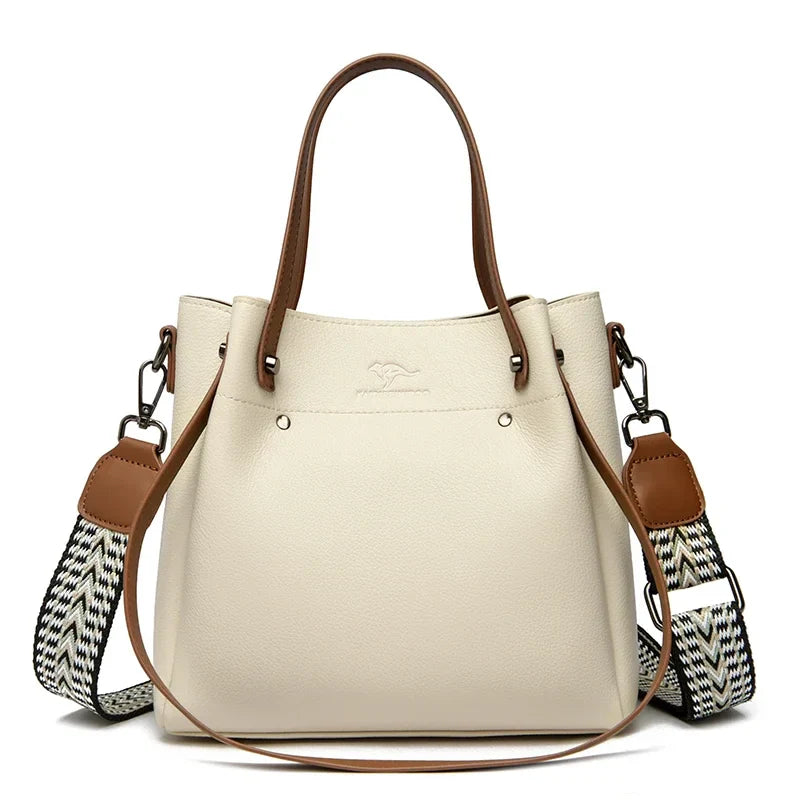 Modern Two-Tone Shoulder Bag