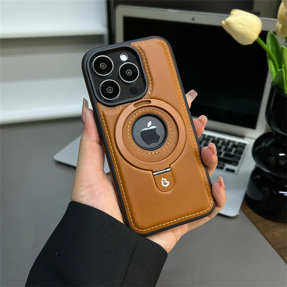 Magnetic Leather Phone Case