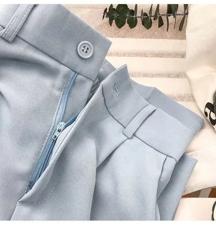 High-Waist Pleated Trousers