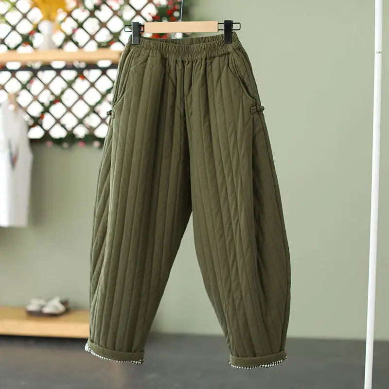 Ultra-Warm Women's Quilted Harem Pants