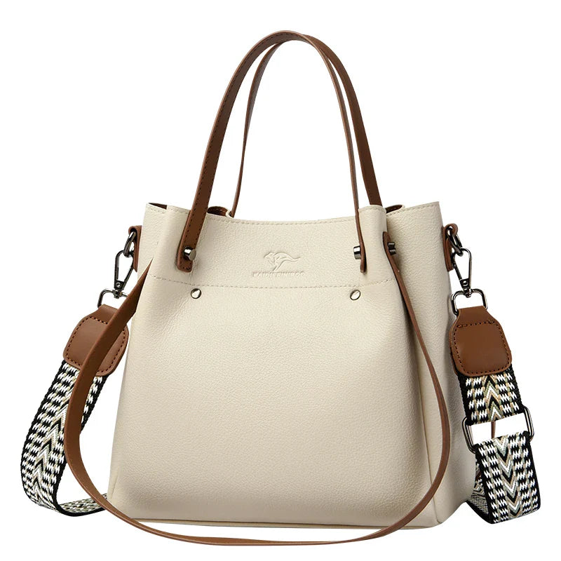 Modern Two-Tone Shoulder Bag