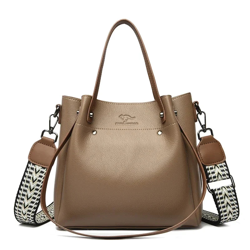 Modern Two-Tone Shoulder Bag