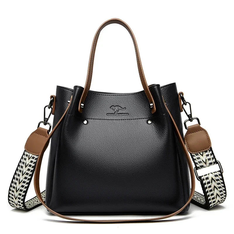 Modern Two-Tone Shoulder Bag