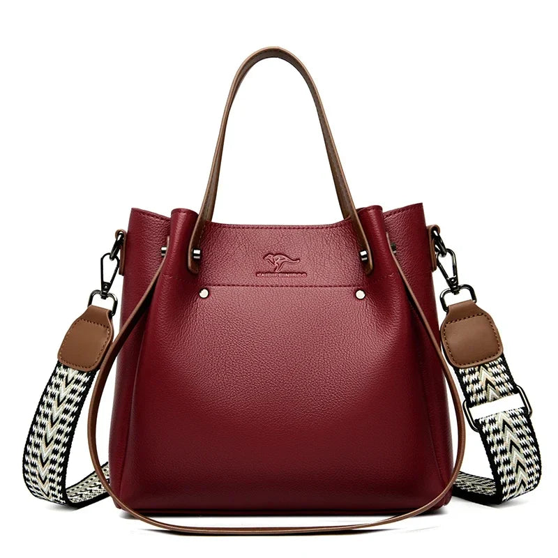 Modern Two-Tone Shoulder Bag