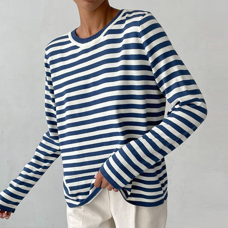 Elena's Striped Knit Sweater