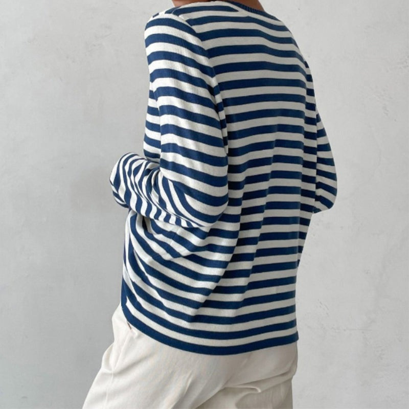 Elena's Striped Knit Sweater